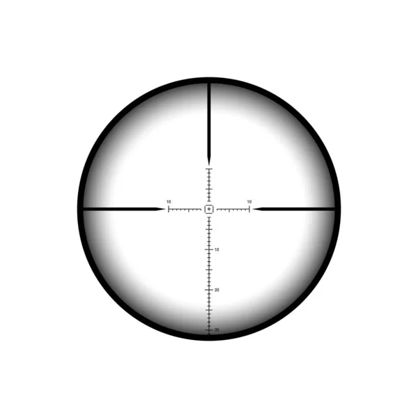 Sniper Scope Sight View Crosshair Gun Rifle Target Vector Weapon — Stock Vector