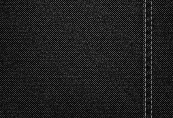 Black Jeans Denim Texture Pattern Background Apparel Sturdy Cotton Twill — Stock Vector
