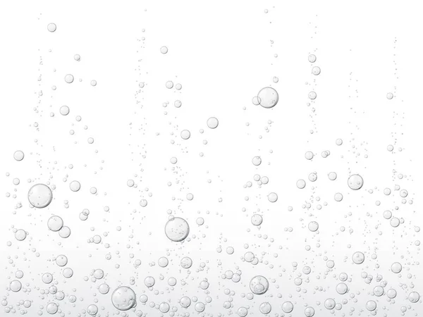 Realistisk Läsk Bubblor Bakgrund Vatten Fizz Eller Transparent Fizzy Dryck — Stock vektor