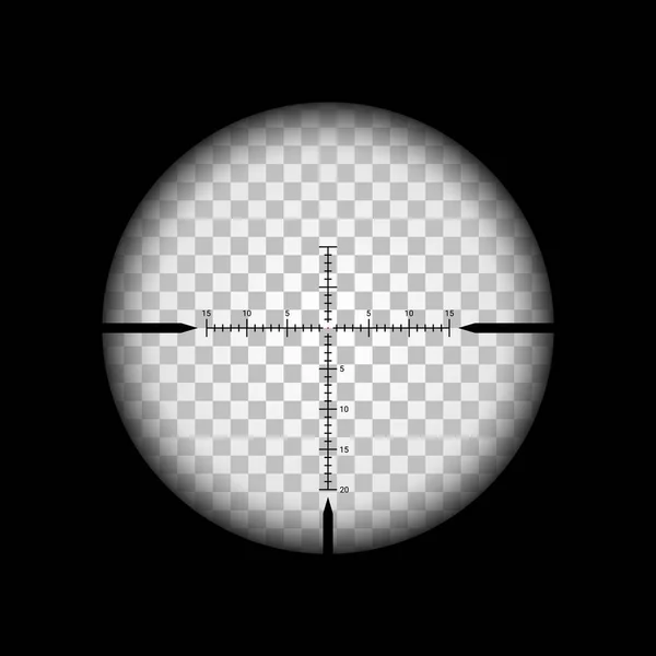 Vue Lunette Visée Sniper Réticule Cible Fusil Fusil Objectif Arme — Image vectorielle