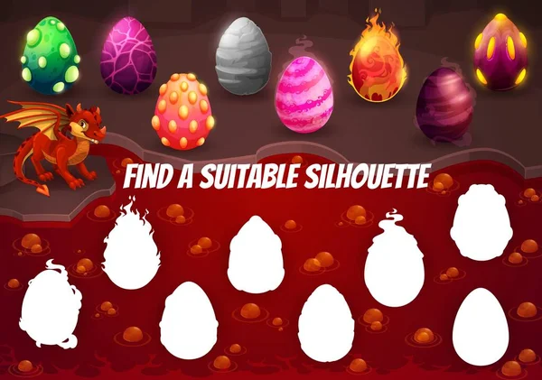 Encontre dois mesmos ovos de dragão planilha de jogo para crianças