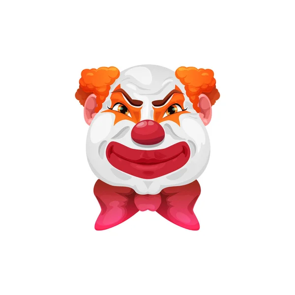 Demon Nightmare Clown Halloween Holiday Character Creepy Face Isolated Evil — Archivo Imágenes Vectoriales