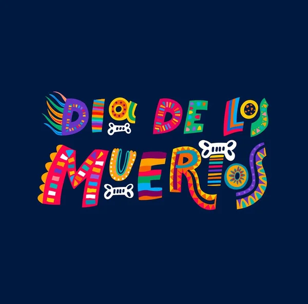 Dia Los Muertos Day Dead Mexican Holiday Vector Banner Mexico —  Vetores de Stock