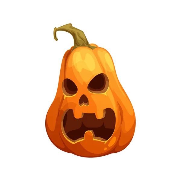 Halloween Jack Oder Laterne Kürbisfigur Mit Gesicht Vektor Cartoon Halloween — Stockvektor