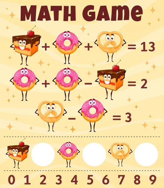 Quiz de planilha de jogo de matemática de personagens de forma matemática