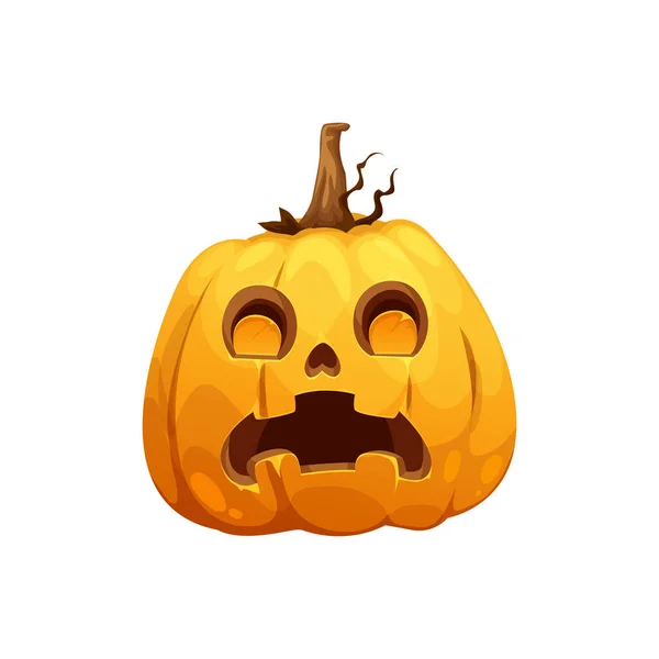 Scary Jack Lantern Halloween Pumpkin Face Vector Cartoon Icon Halloween — Image vectorielle