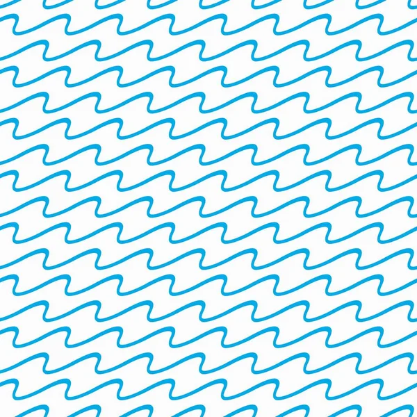 Blue Ocean Sea Waves Seamless Pattern Summer Nautical Fabric Print — Stockvector