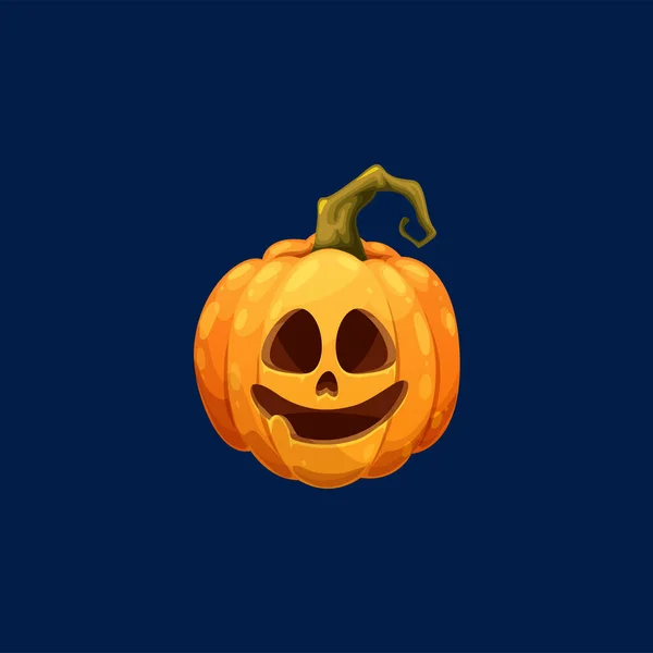 Halloween Pumpkin Face Jack Lantern Cartoon Spooky Character Vector Funny — ストックベクタ