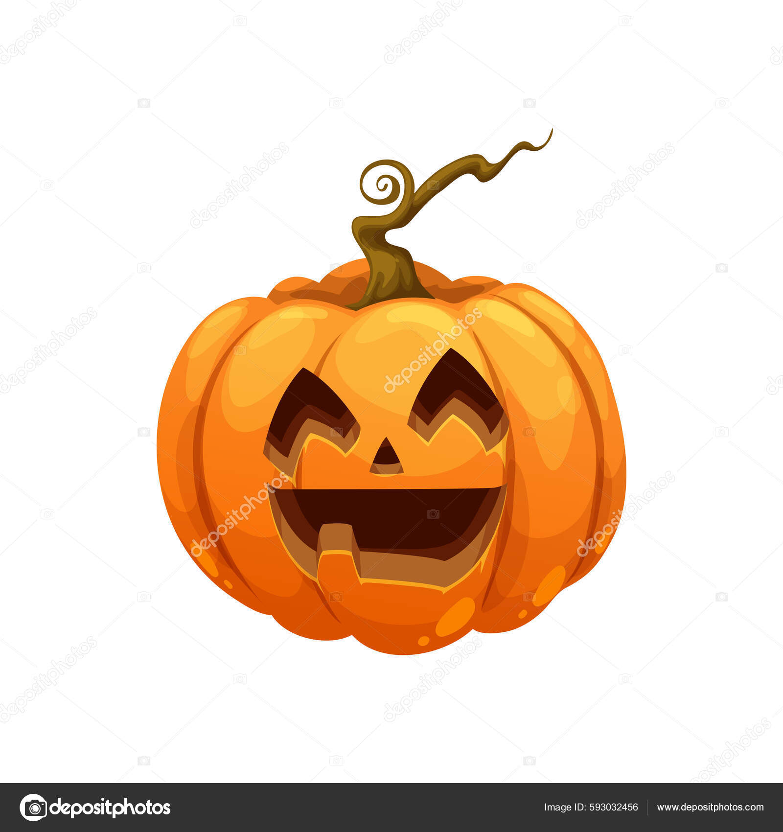 Abóbora Assustadora De Halloween Simples Com Cara Engraçada Em