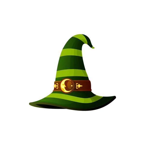 Tokalı Cadılar Bayramı Şapkası Karikatür Sihirbazı Büyücü Büyücü Başlığı Vektör — Stok Vektör