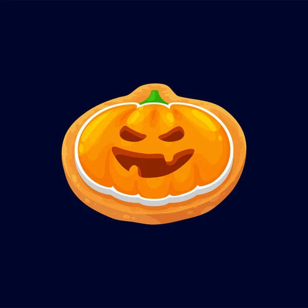 Orange Sucker Lollipop Scary Holiday Confection Isolated Cartoon Icon Vector — Image vectorielle