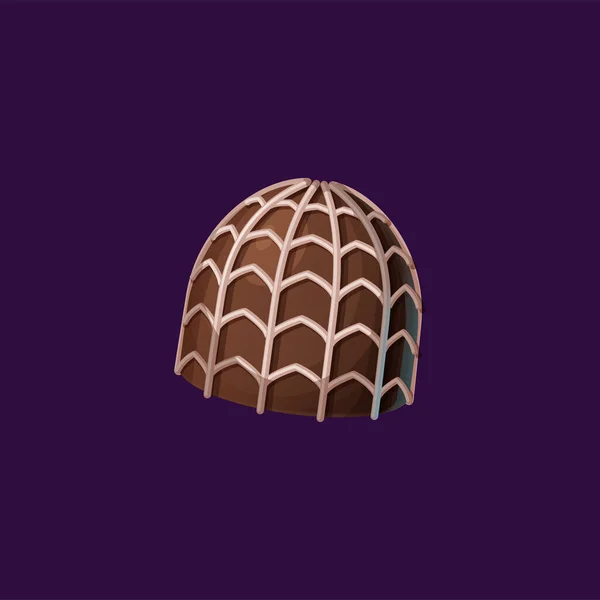 Halloween Party Choco Chocolate Candy Praline Ganache Decorated Spider Net — Vector de stock