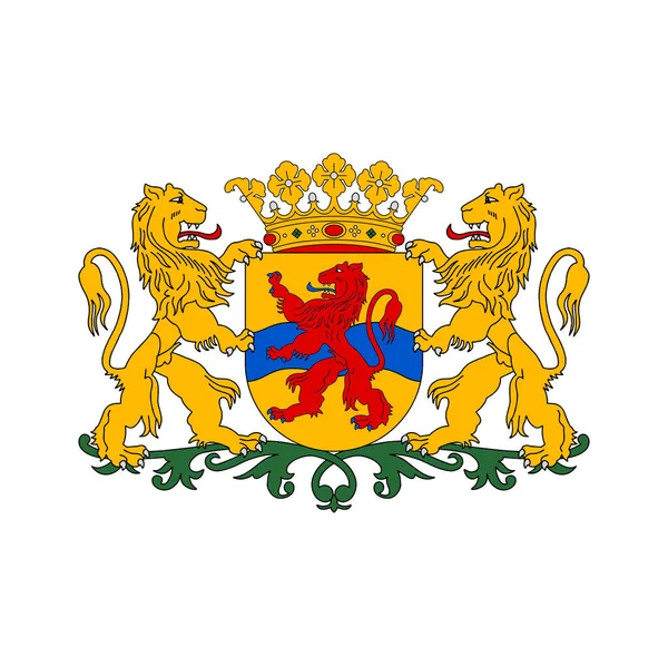Netherlands Coat Arms Province Heraldry Overijssel Vector Heraldic Emblem Netherlands — Vetor de Stock