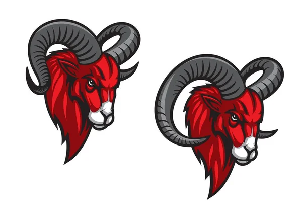 Powerful Mountain Goat Animal Mascot Sport Team League Club Wild — Vetor de Stock