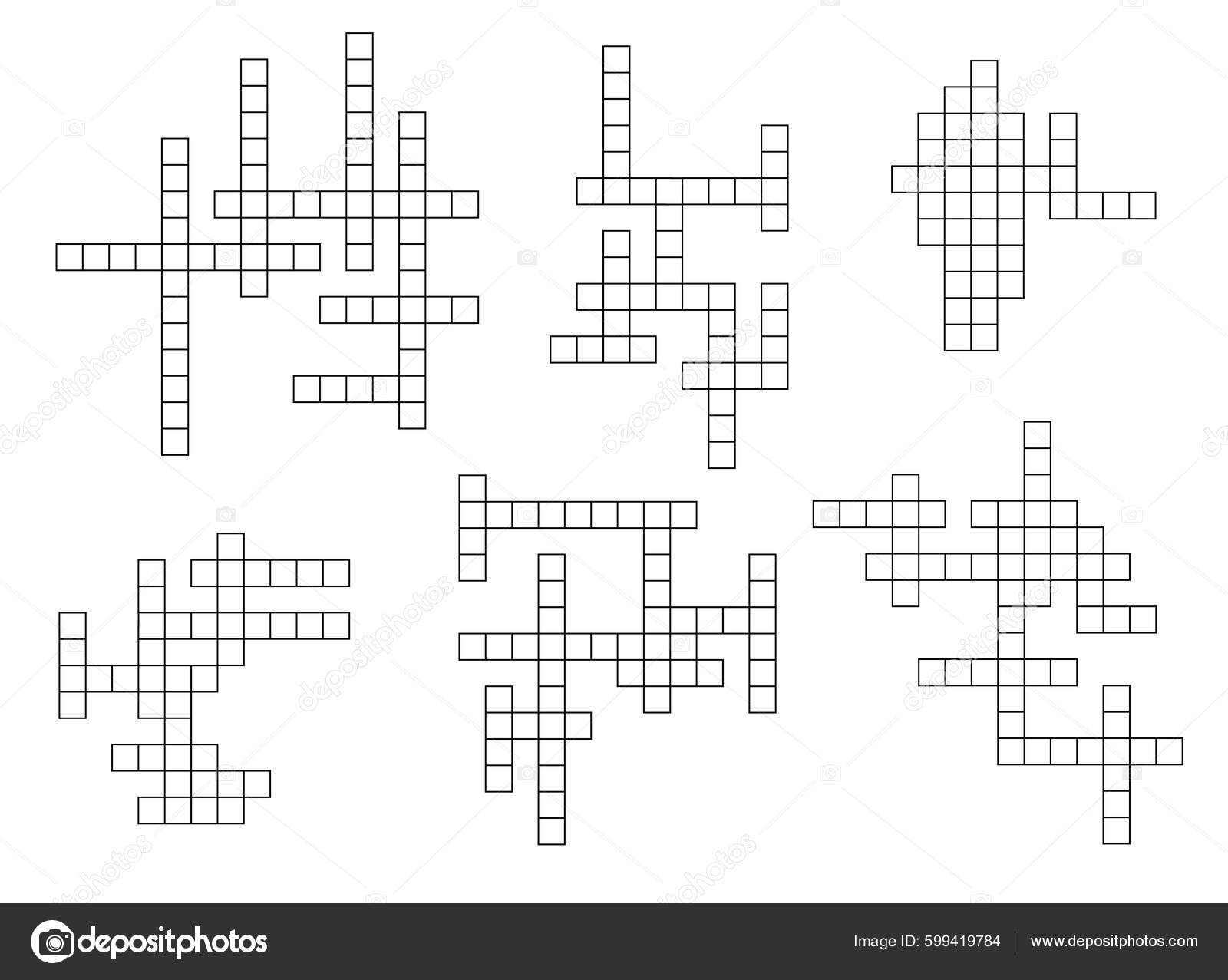 Crossword Game Grid Educational Riddle Text Quiz Vocabular Game Word