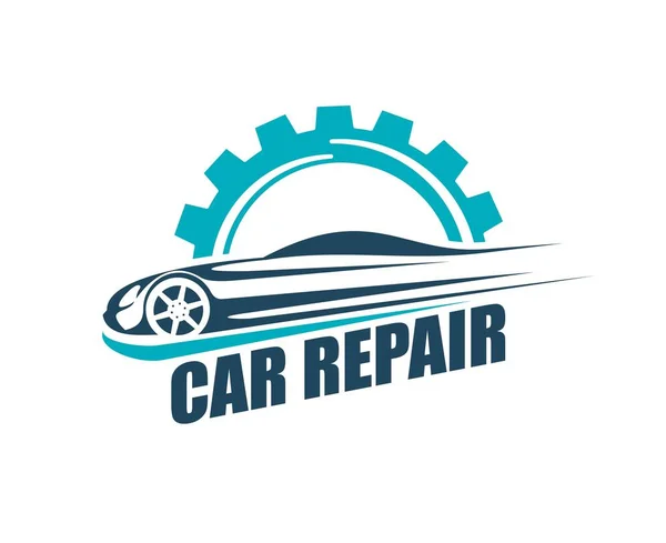 Car Service Icon Auto Maintenance Spare Parts Shop Vector Emblem - Stok Vektor