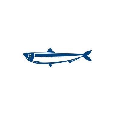 Herring isolated blue fish marine animal. Vector coldblooded sardine marine animal, saltwater aquatic fish