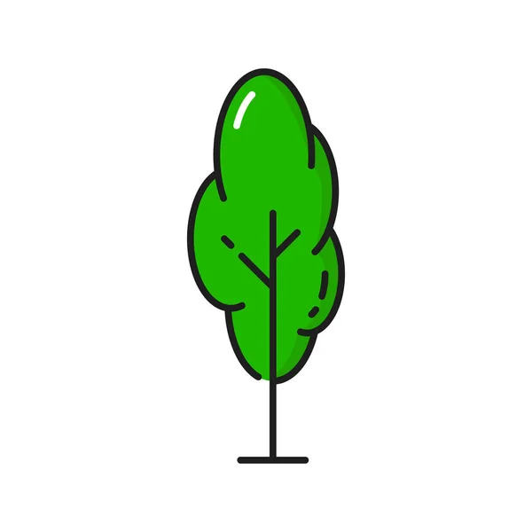 Tree Icon Green Forest Park Garden Plant Vector Isolated Symbol — Vector de stock