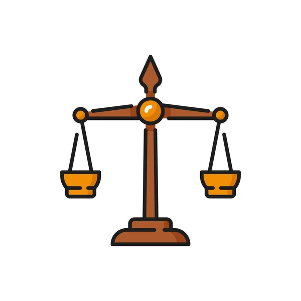 Notary Justice Legals Service Icon Justice Scales Lawyer Legislation Attorney — Vector de stock