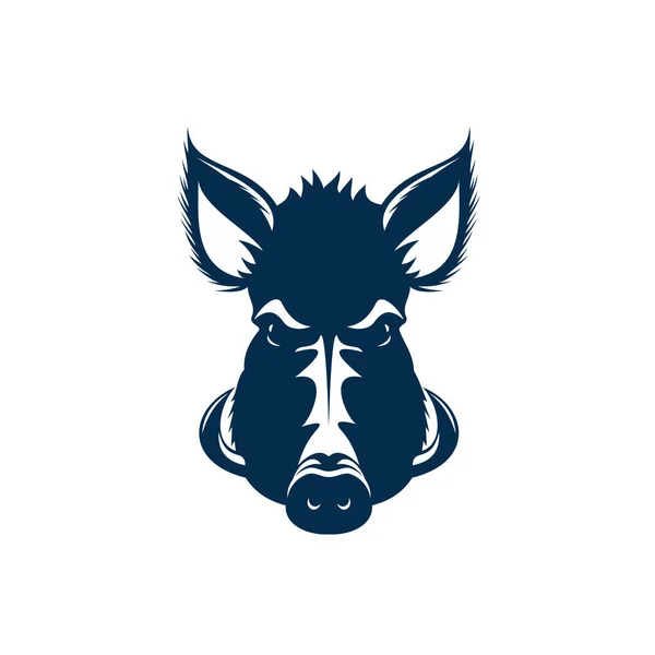 Hog Boar Head Isolated Mascot Vector Wild Pig Swine Warthog — Stockový vektor