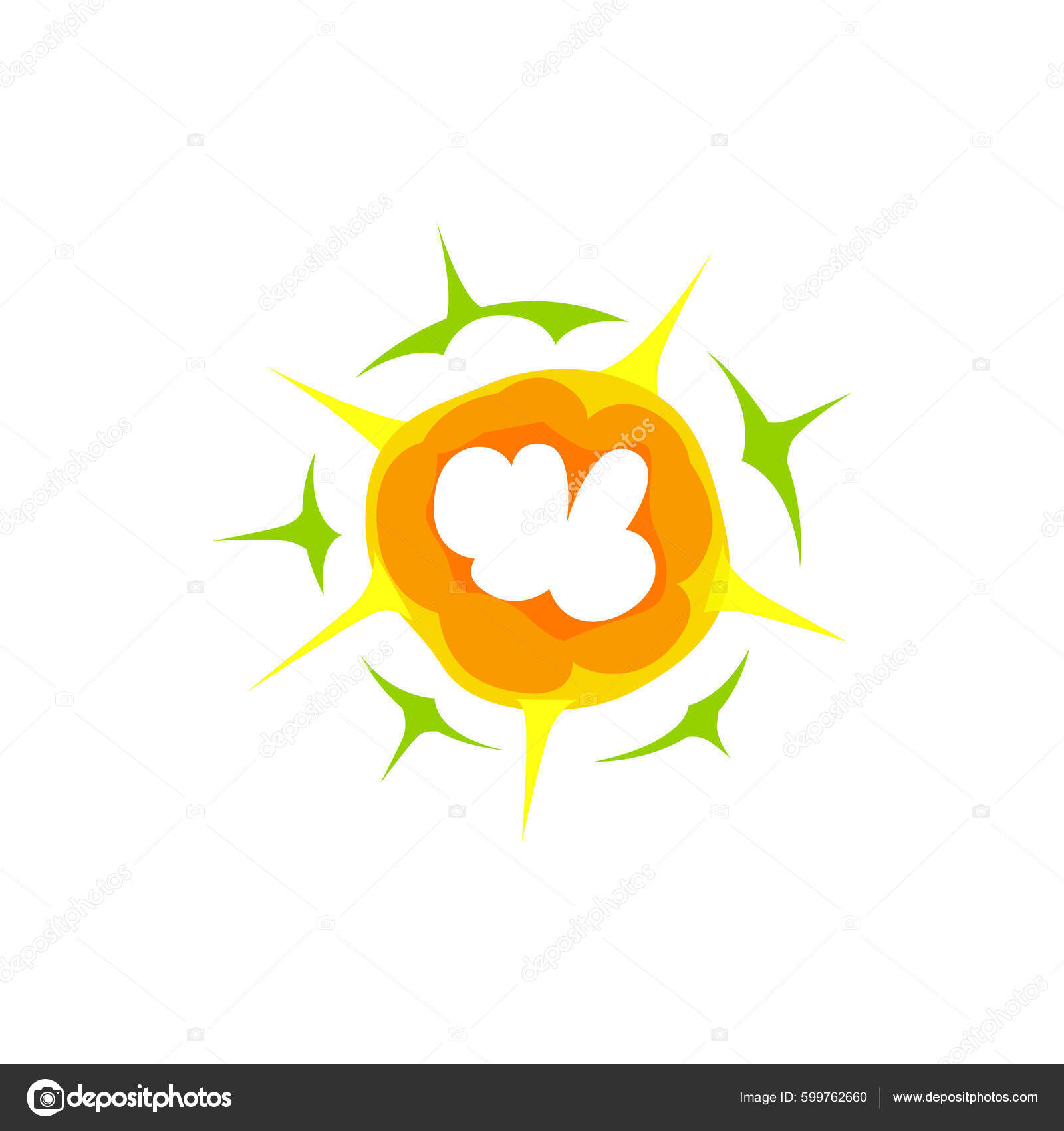 Boom Effect Bomb Explosion Isolated Fiery Ball Icon Vector Exploding ...