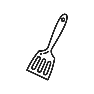 Spatula vector thin line icon. Kitchen utensils, kitchenware cooking spatula