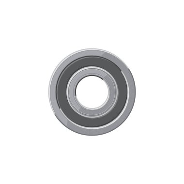 Gasket metal ring vehicle spare part isolated icon. Vector metal ring gasket, mechanical seal to prevent leakage of object under compression. Metallic industrial joint or flange, vehicle spare part