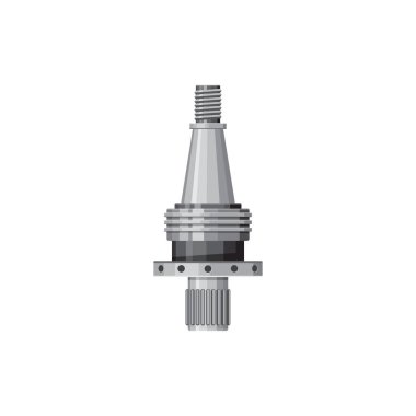 Starter-assy bendix, car starter detail isolated icon. Vector motor part accessories, electric starter repair service equipment. Motorcycle mechanic automotive mechanism, automobile spare part