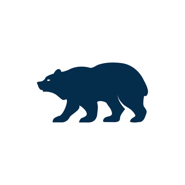 Bear Standing Four Paws Isolated Wild Animal Vector Siberian American — 스톡 벡터