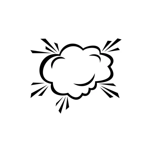 Comic Explosion Element Isolated Cloud Vector Speech Bubble Dialogue Balloon — Vector de stock