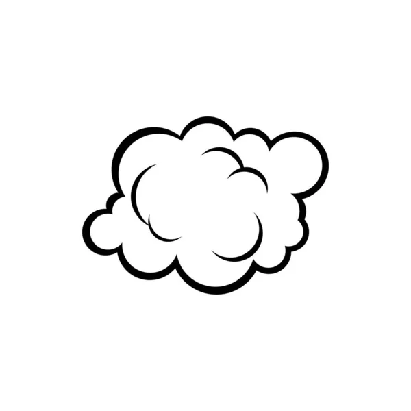 Nube Movimiento Aislado Cómic Accidente Símbolo Polvo Burbuja Vectorial Explosión — Archivo Imágenes Vectoriales