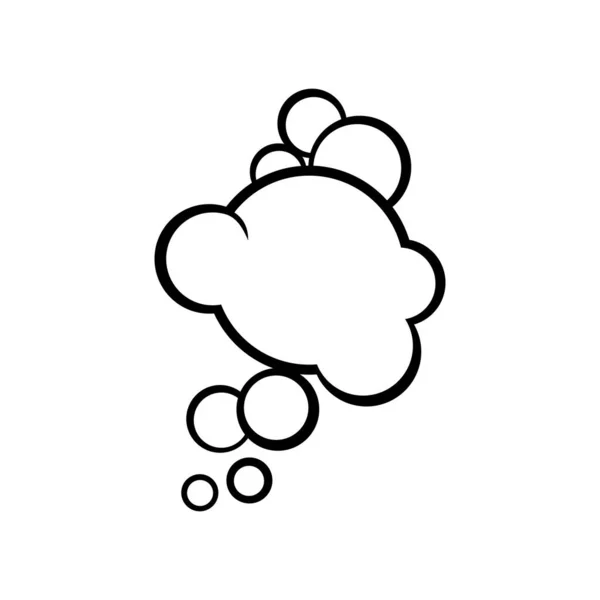Cloud Motion Isolated Comic Crash Dust Symbol Vector Bubble Bomb — Stock Vector