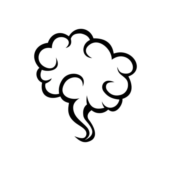 Nube Con Trueno Signo Estallido Cómico Aislado Vector Boom Puff — Archivo Imágenes Vectoriales