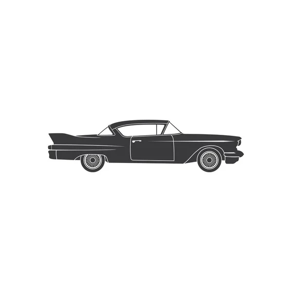 Retro Coupe Vehicle Isolated Vintage Car Icon Vector Old Automobile — Vettoriale Stock
