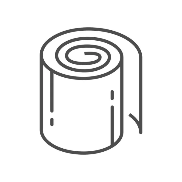 Toilet Paper Roll Isolated Kitchen Towel Vector Cash Register Tape — Stok Vektör