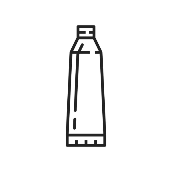 Трубка Зубной Пасты Крем Изолированный Контур Значок Векторный Чистый Шаблон — стоковый вектор