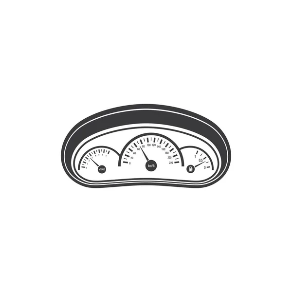 Speed Meter Panel Isolated Car Speedometer Icon Vector Mile Gauge — Vector de stock