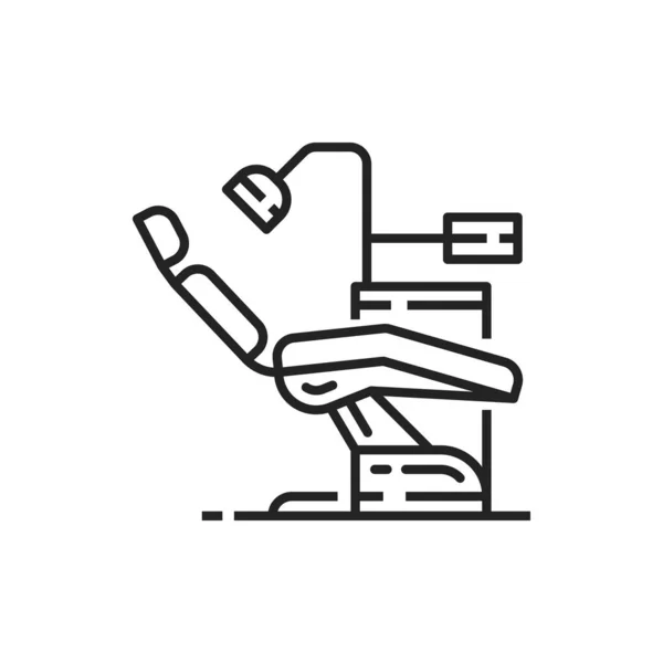 Стоматологическое Кресло Стоматологическое Оборудование Изолированные Очертания Значка Векторная Современная Стоматологическая — стоковый вектор