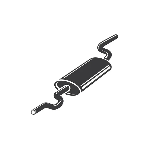 Tail Pipe Rear Section Exhaust System Motor Vehicle Isolated Icon — Vector de stock