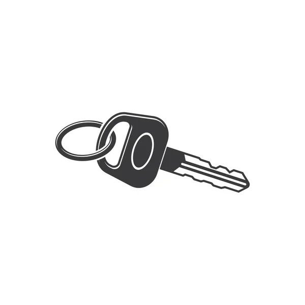 Vehicle Key Isolated Monochrome Icon Vector Object Open Car Door — 图库矢量图片