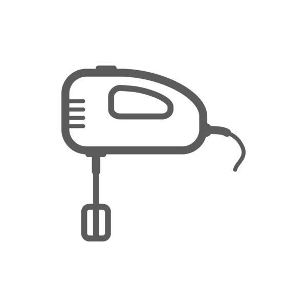 Kitchen Mixer Vector Thin Line Icon Home Electronic Appliances Cooking — 图库矢量图片