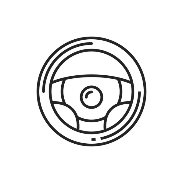 Car Steering Wheel Vector Thin Line Icon Vehicle Driving Wheel — Stockvector