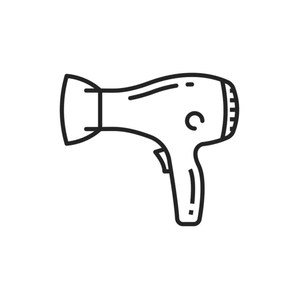 Hair Dryer Vector Thin Line Icon Household Personal Care Appliances — 图库矢量图片