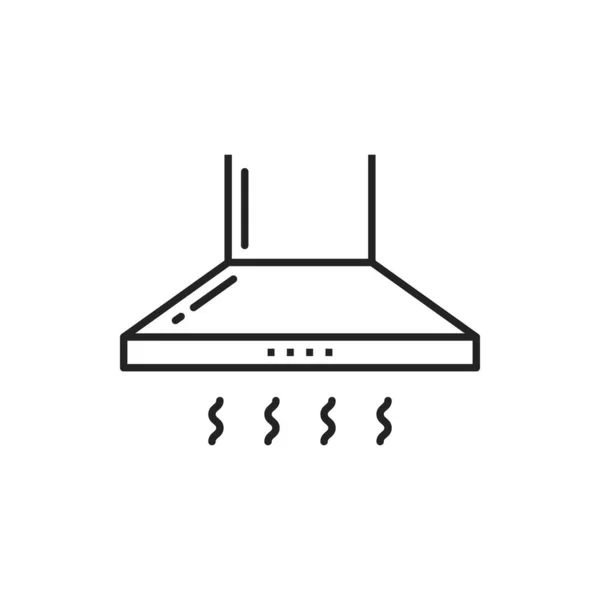 Kitchen Hood Vector Thin Line Icon Household Appliances Exhaust Hood — Vector de stock