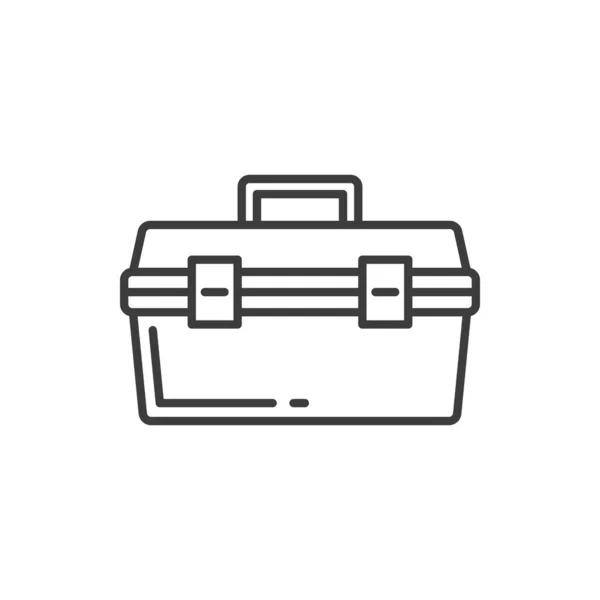 Tool Kit Repair Instruments Isolated Toolbox Linear Icon Vector Container — 스톡 벡터