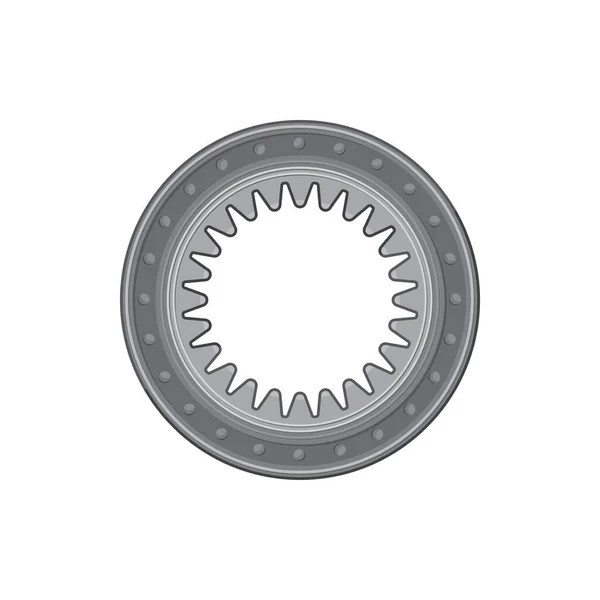 Bearings Machine Element Isolated Realistic Icon Vector Grease Roller Rolling — Stok Vektör