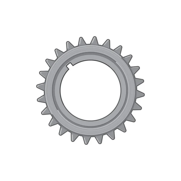 Cogwheel Car Detail Isolated Vehicle Spare Part Icon Vector Mechanical — ストックベクタ