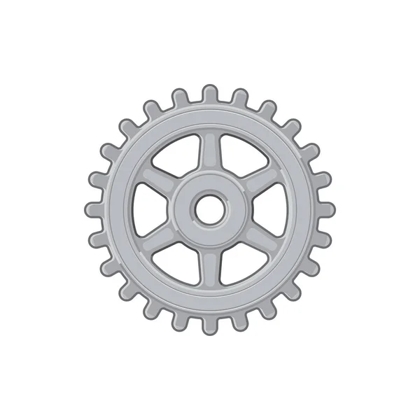 Cogwheel Car Detail Isolated Vehicle Spare Part Icon Vector Industrial — Stockvektor