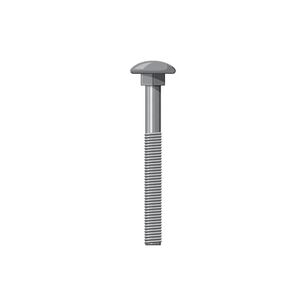 Big Long Metal Bolt Isolated Realistic Icon Vector Grade Stainless — ストックベクタ