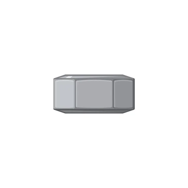 Washer Hexagon Nut Isolated Screw Fastener Side View Icon Vector —  Vetores de Stock